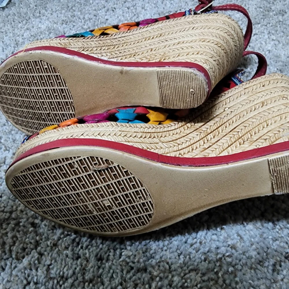 Solei | Women's Wedge Sandal Heels | Red | 8 | NWOT - Picture 4 of 4